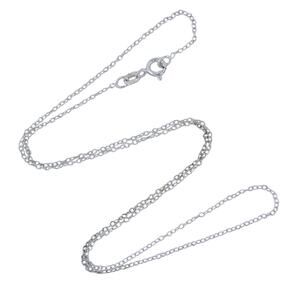 Estate Sterling Silver 925 1.1mm Cable Chain Necklace 16"